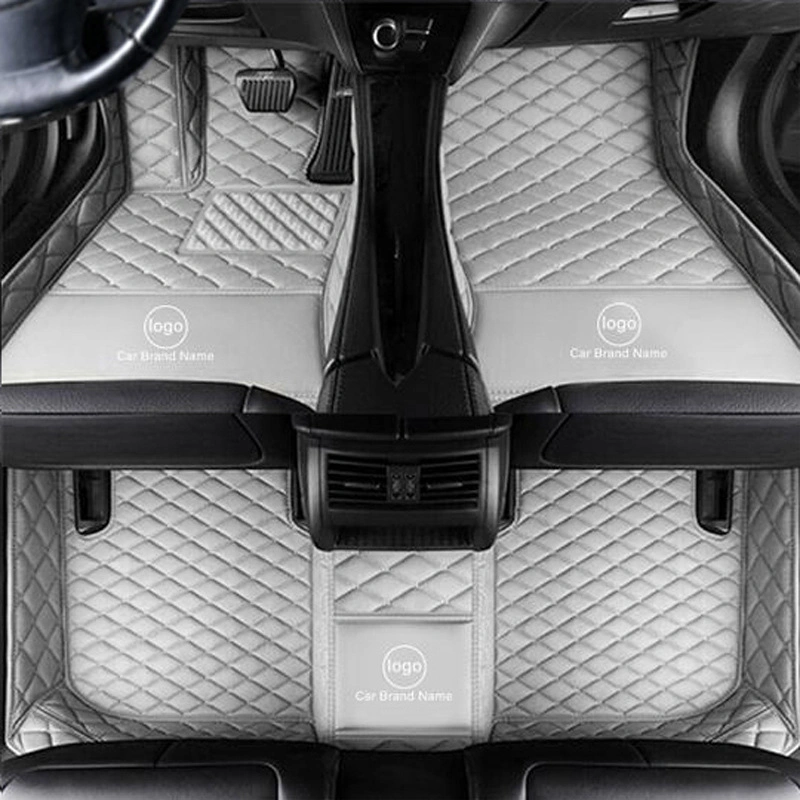 Diamond Car Mats Luxury 5D Waterproof All Climate Artificial Grass Custom Original Leather Car Matting