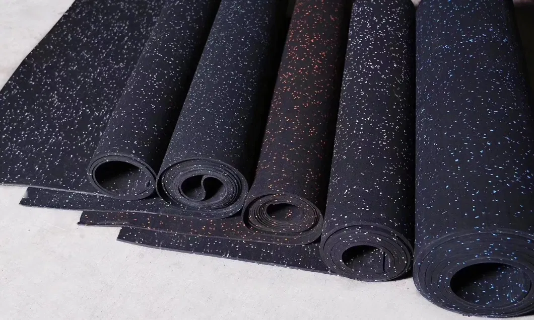 Gym Rubber Floor Mat Sound-Proof Shock-Absorbing Shock-Proof Splicing Large-Area Silent Floor Rubber Carpet