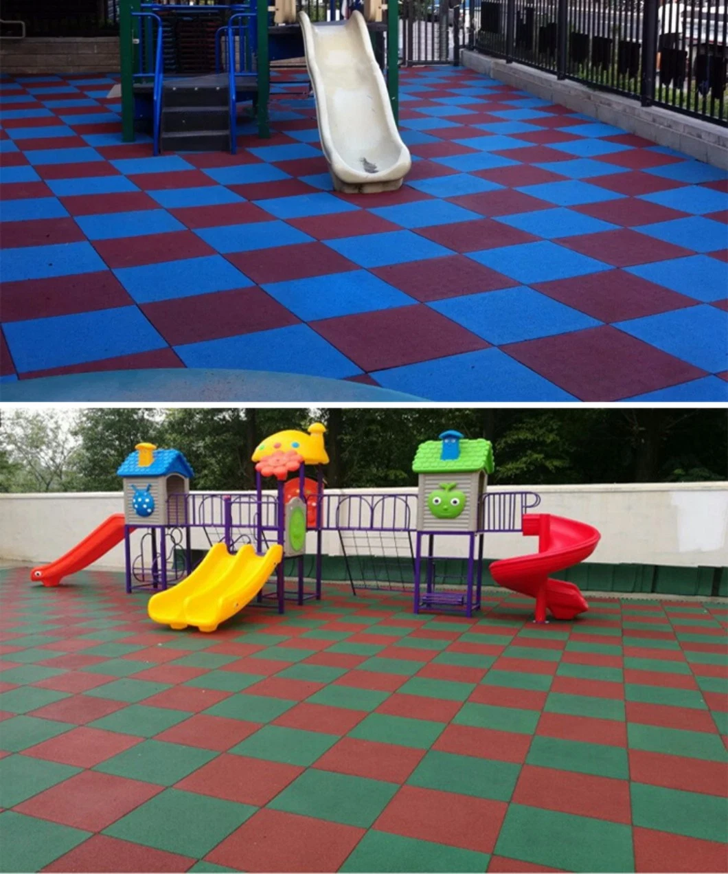 Playground SBR Flooring Tile Shockproof Exercise Mat Rubber Carpet