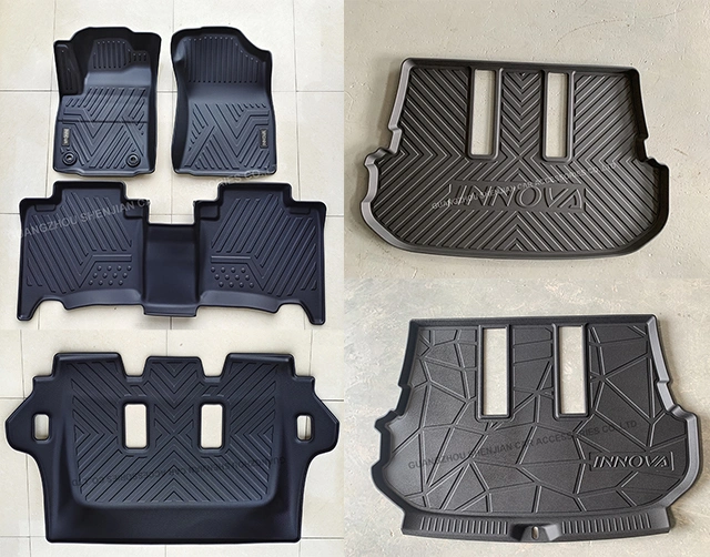 High Quality Car Interior Accessories Carpet Rear Trunk Mat Custom Car Floor Mats 3D 5D Car Mat for Toyota Innova 2021+