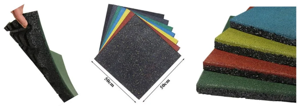 Playground SBR Flooring Tile Shockproof Exercise Mat Rubber Carpet