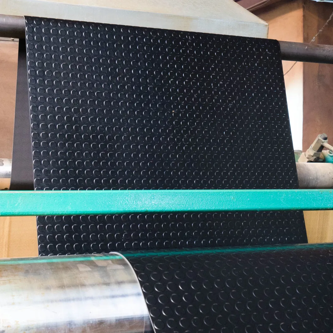 Anti Slip 3mm Black SBR Round DOT Rubber Flooring Coin Stud Rubber Mat for Garage