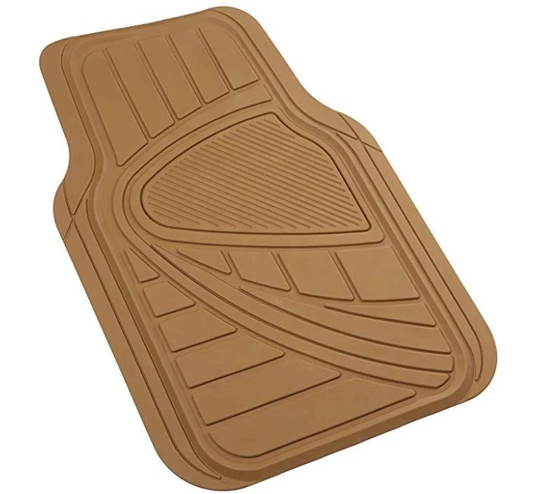 Basics 4 Piece Car Floor Mat, Beige