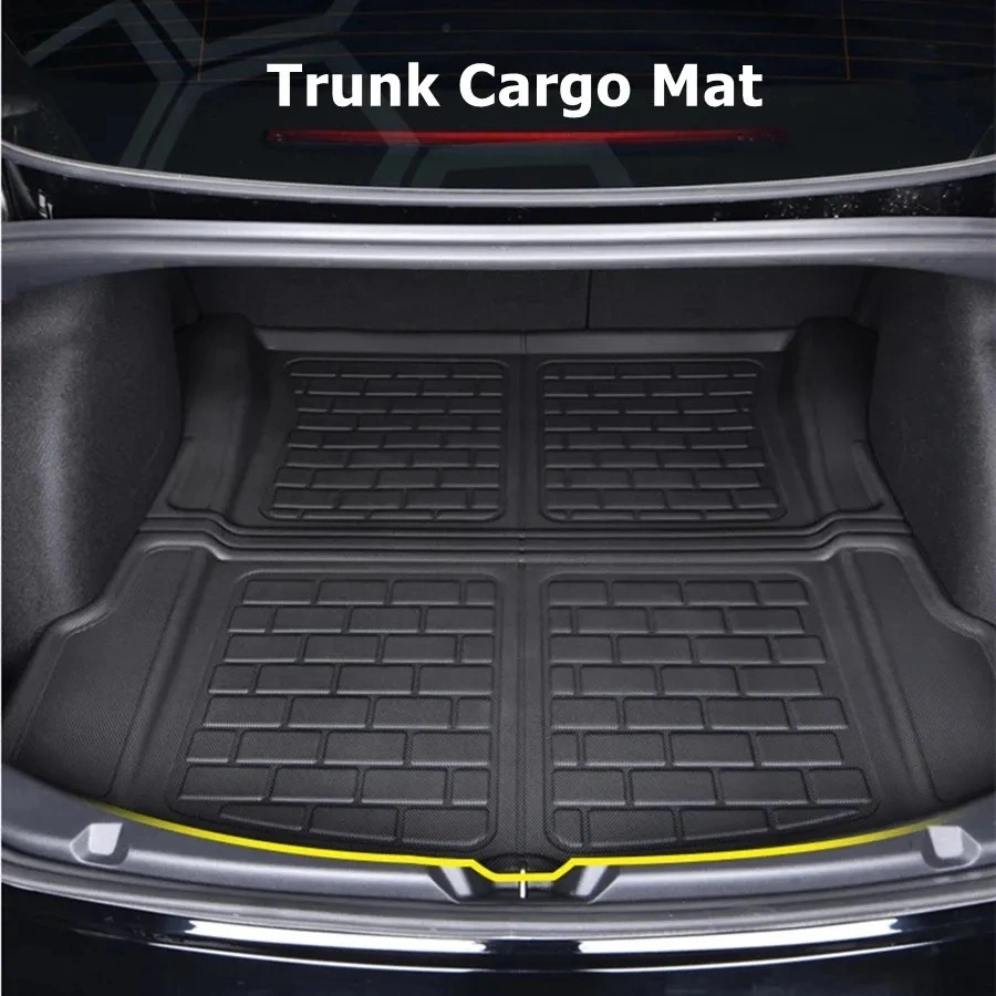 Car Floor Mats Rubber Front Rear PVC Rubber Floor Mats for Cars SUV Van Truck All-Weather Protection Mats Heavy-Duty Mats with Trimmable Design