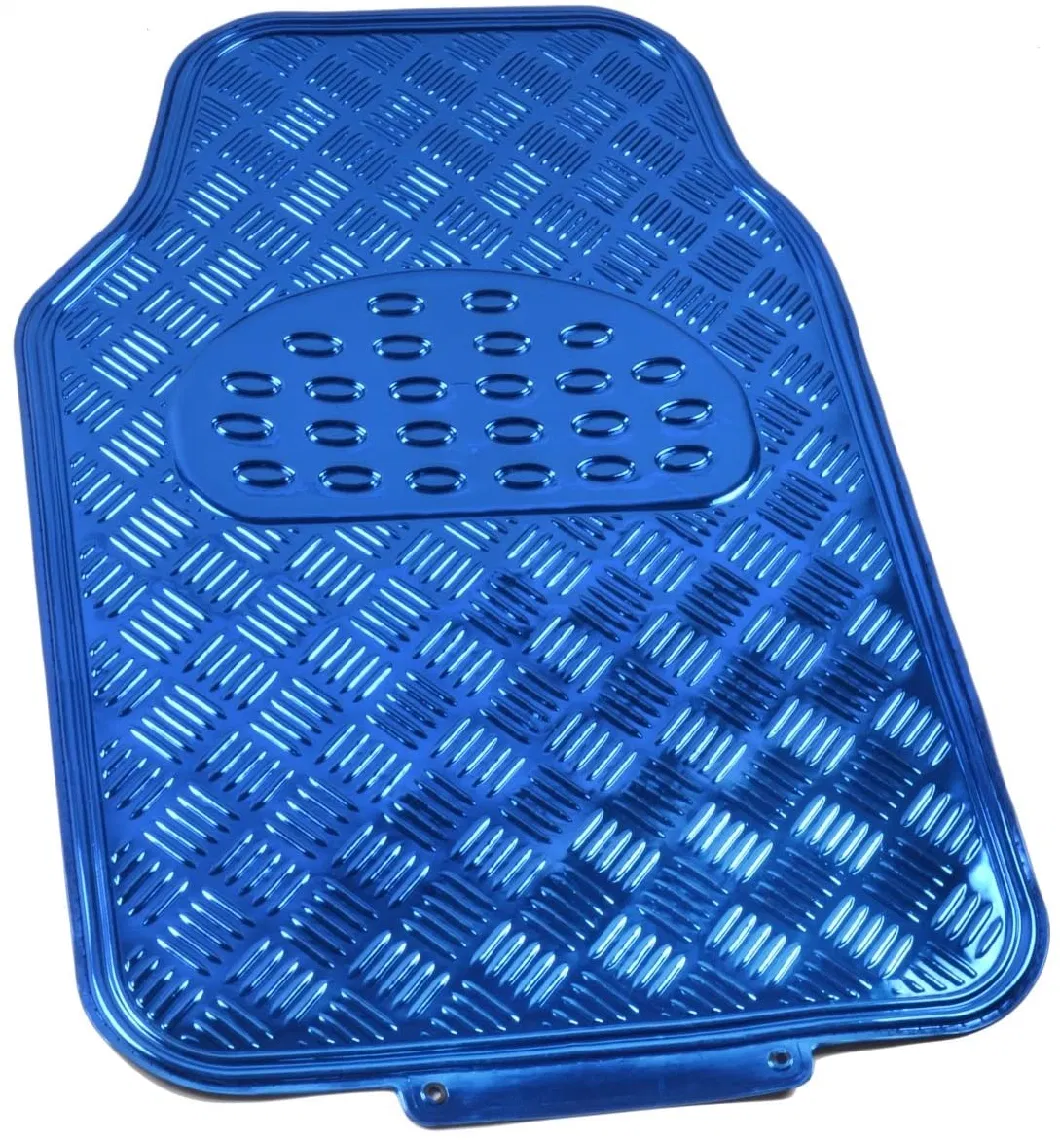 Universal Fit 4-Piece Metallic Design Car Floor Mat (BT1001)