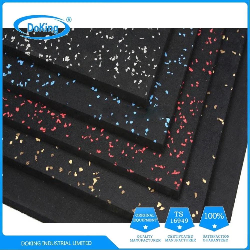 Gym Rubber Floor Mat Sound-Proof Shock-Absorbing Shock-Proof Splicing Large-Area Silent Floor Rubber Carpet