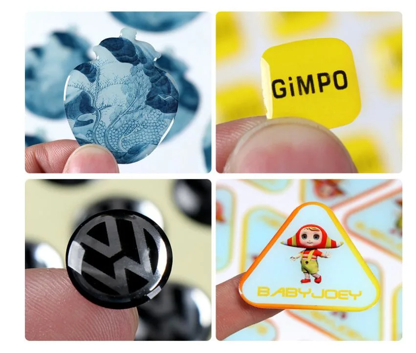 Custom Printing Cartoon Clear Epoxy Resin Dome Sticker Personalized Caricatures 3D Epoxy Transparent Label Stickers