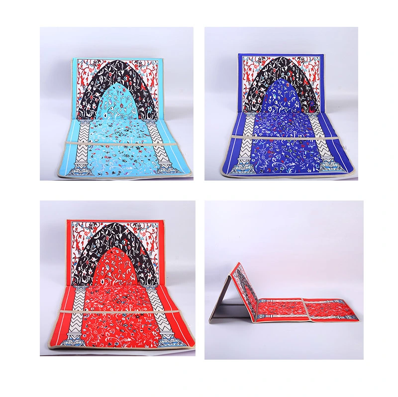 Custom Travelling Foldable Prayer Mat with Back Support Backrest Rug Mat for Muslim for Christian Islam Personalized Mat