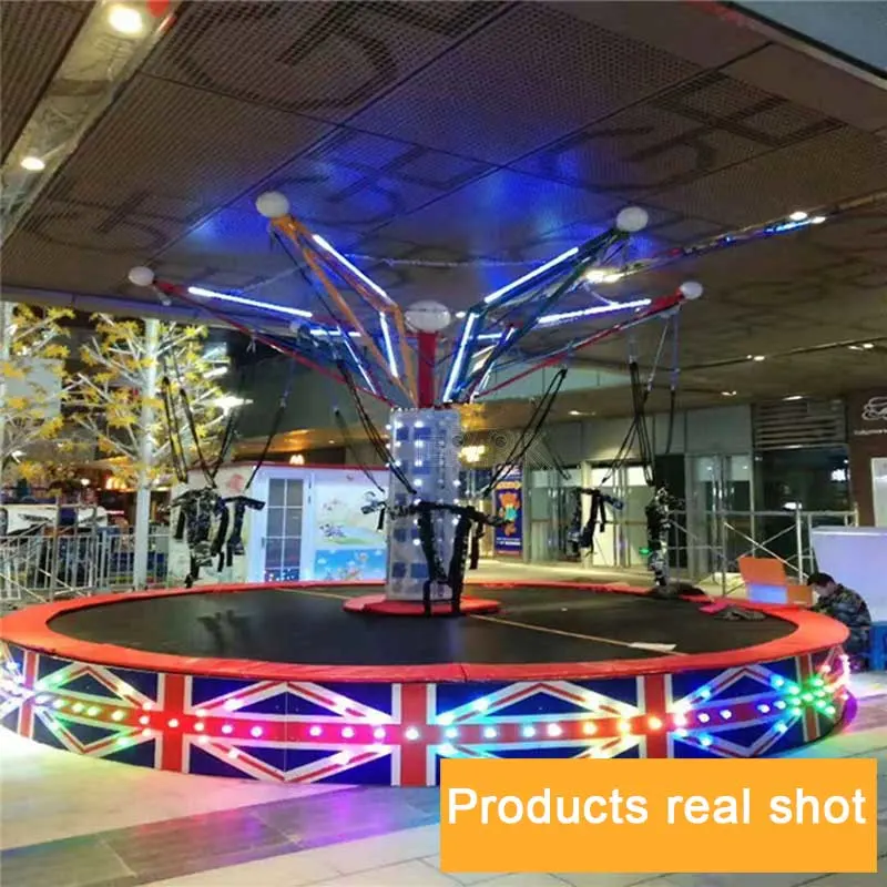Outdoor Rotary Trampoline Amusement Park Bungee Trampoline for Sale