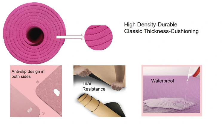 Factory Wholesale Custom Print Eco High Density Non Slip Microfiber Suede Natural Rubber Yoga Mat