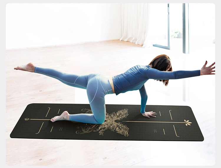 Non Slip Pilates Exercise Fitness Gym Carpet Accept Customized Logo RoHS / ISO9001 / ISO14001 Customized Color TPE Yoga Mat