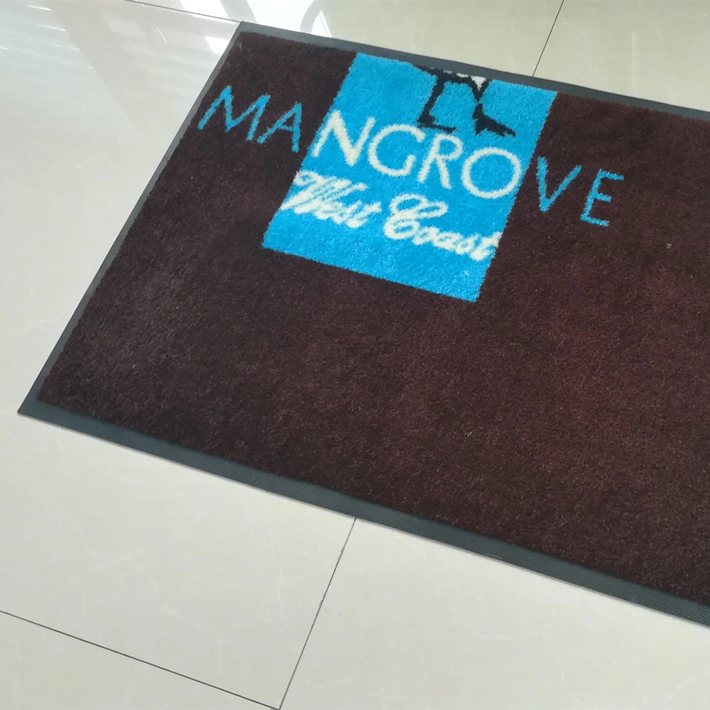 Promotional Branded Personalized Logo Entrance Door Floor Mat Carpet Rugs Custom Printed Logo Mat