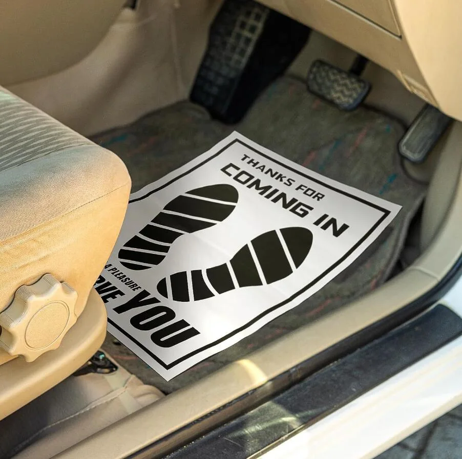 Custom Paper Car Mat Disposable Car Floor Mats