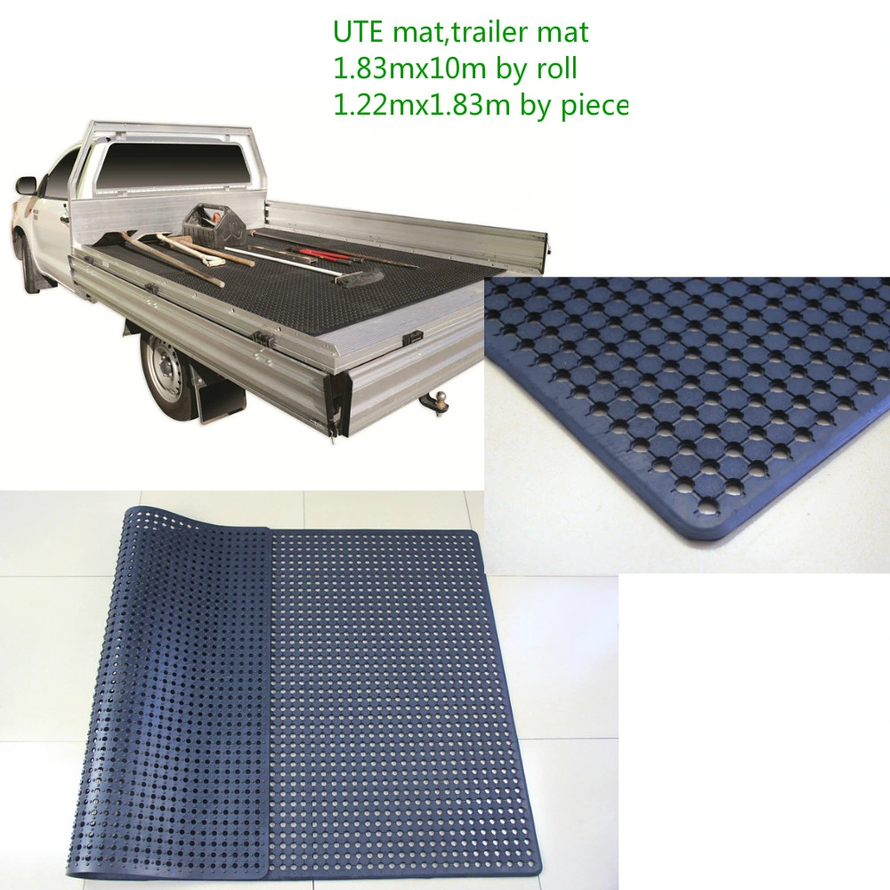 Durable Anti Slip and Oil Resistant Rubber Protection Mat for Car Truck Vans Ute Floor Matting Use