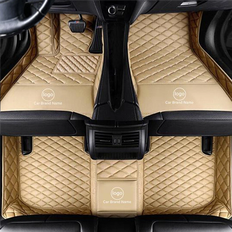 Diamond Car Mats Luxury 5D Waterproof All Climate Artificial Grass Custom Original Leather Car Matting