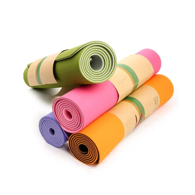 TPE Two-Color Yoga Mat, Non-Slip Carpet, Suitable for Beginners Environment Fitness Gym Mat