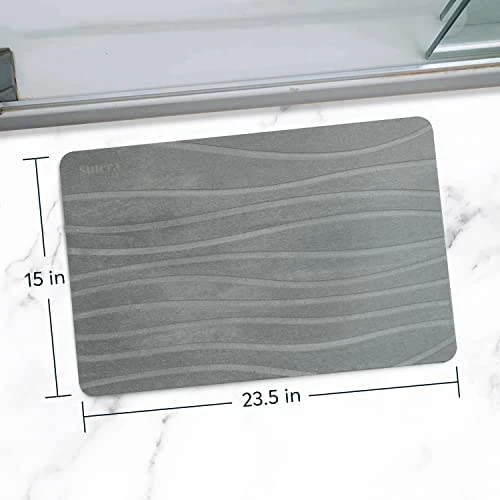 Non-Slip Super-Absorbent Quick-Drying Natural Easy-to-Clean Stone Bath Diatomaceous Earth Shower Bathroom Mat