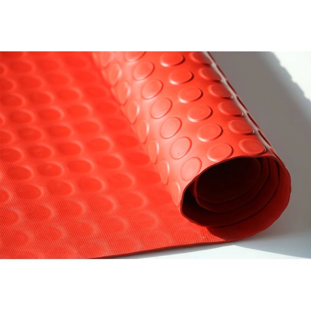 No Smell Anti Slip Round DOT Rubber Floor Mat for Car