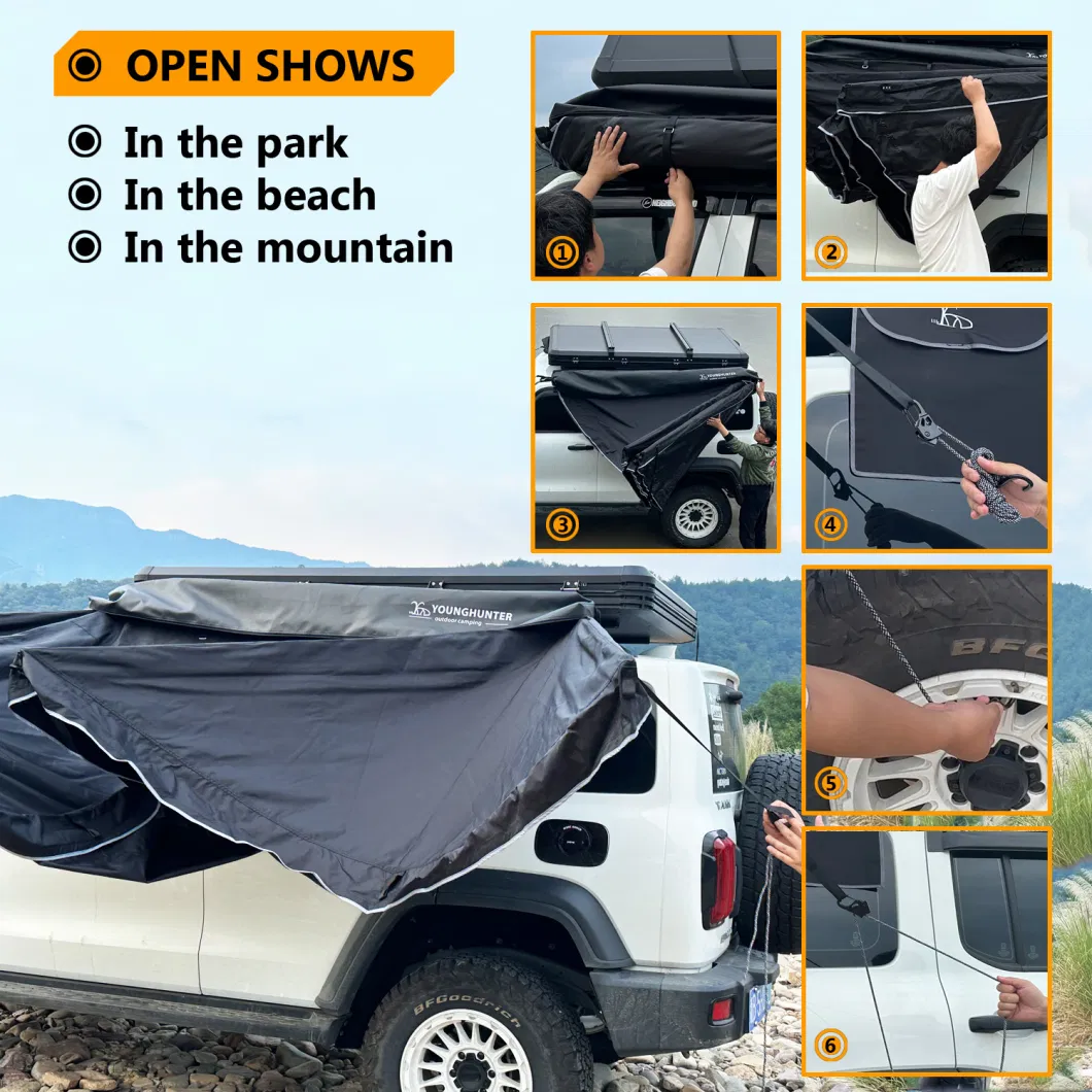 180 Degree Freestanding Cover Conditions Overland Vehicle Camping Car Side Awning