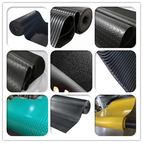 2m Width Colored Anti-Slip Diamond Rubber Car Mat Industrial Rubber Floor Mat