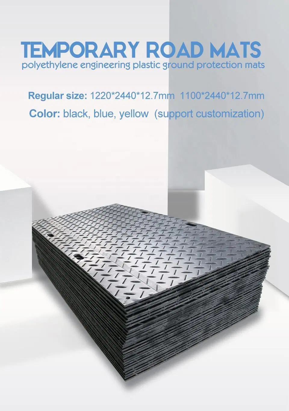 Heavy Duty Car Parking HDPE Mat Impact Resistance Ground Protection Solutions Mats