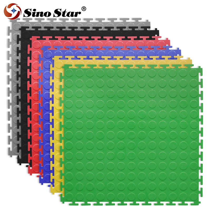 PVC Plastic Durable Interlocking Modular Garage Flooring Tile Car Parking Floor Tiles 50X50X0.6cm Car Plastic Splicing Grille Mat 1PCS