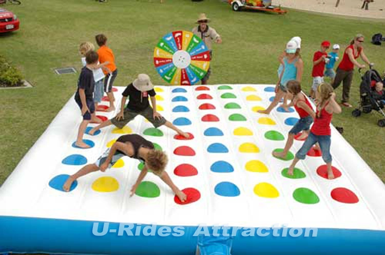 Crazy interactive fun inflatable twister game ale inflatable twister mattress inflatable sport game for sale