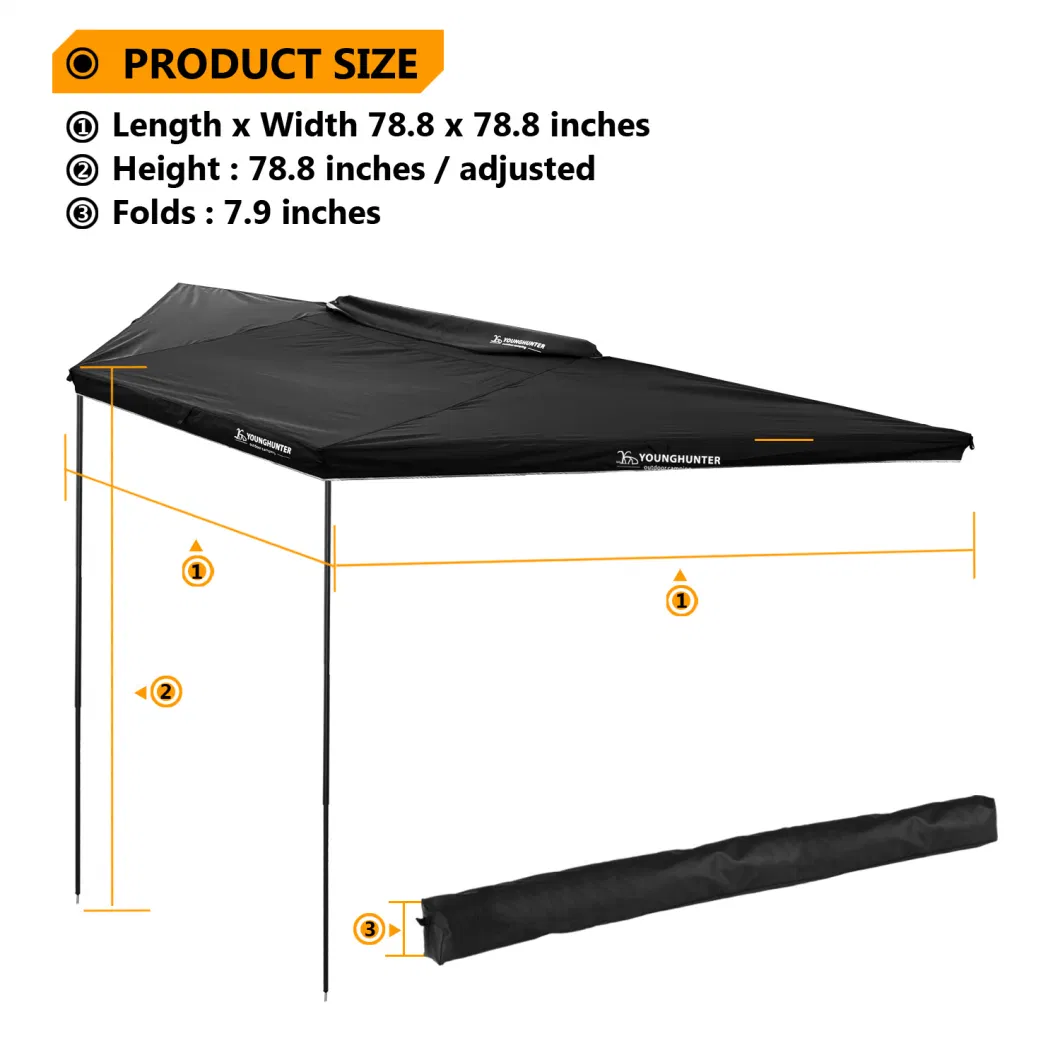 180 Degree Freestanding Cover Conditions Overland Vehicle Camping Car Side Awning