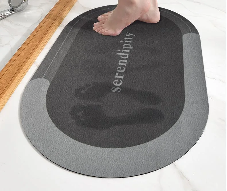 Water Absorbent Rug Set Rubber Door Mats Diatom Mud Floor Mat Kitchen Carpet Anti Slip Diatomite Bath Mat