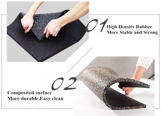 Interlocking Rubber Floor Mat Tile for Gym Fitness Room