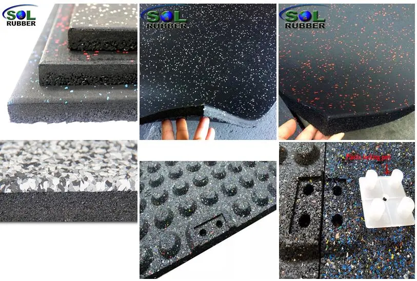 Sol Rubber Heavy Duty Mat Surface Home Gym Flooring Over Carpet