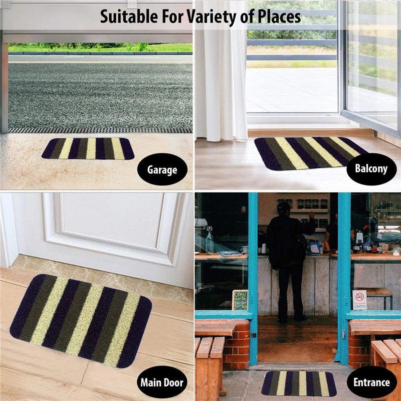 Indoor Super Absorbs Mud Doormat PVC Backing Anti Slip Door Mat PVC Grass Mat