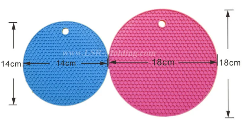 Wholesale Food Grade Round Non-Slip Kitchen Utensils Silicone Hot Pot Pad Mat Table Protection Mat