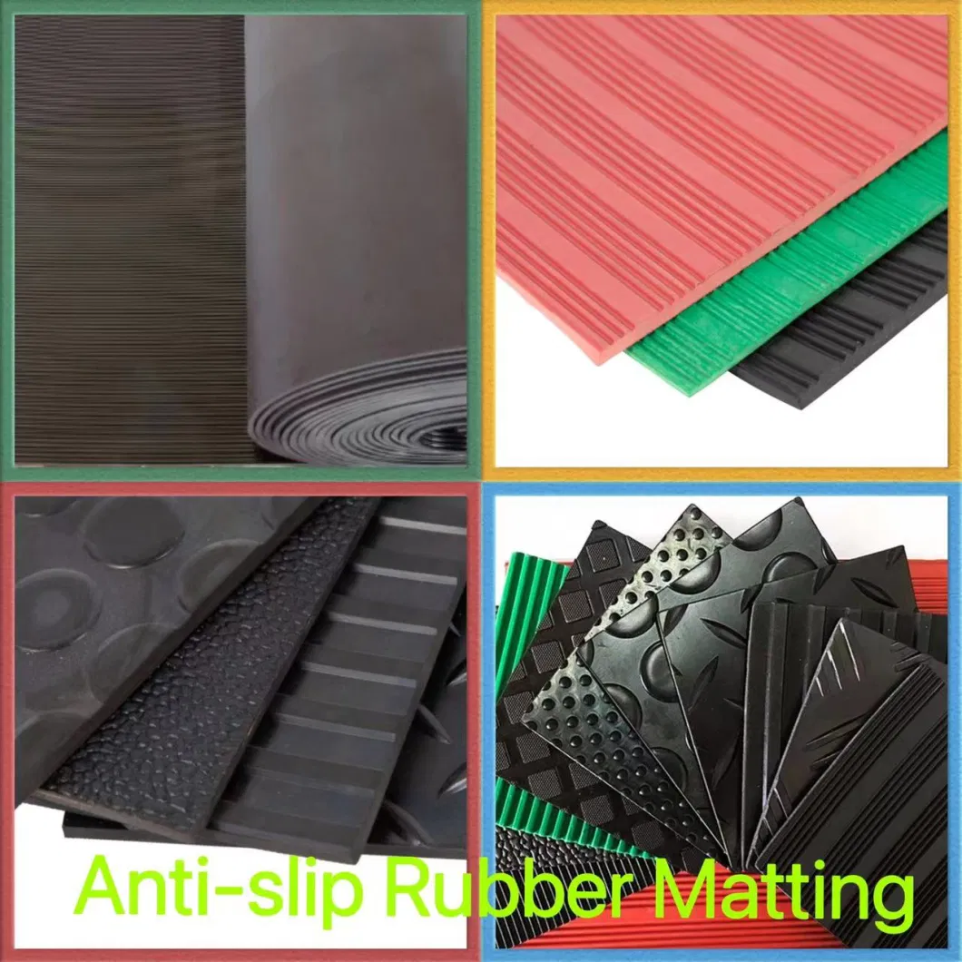 Ribbed Pattern Anti Slip Rubber Floor Mat with Low Price