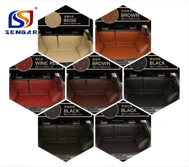 China Customized Universal Leather 7D 5D Car Trunk Mats