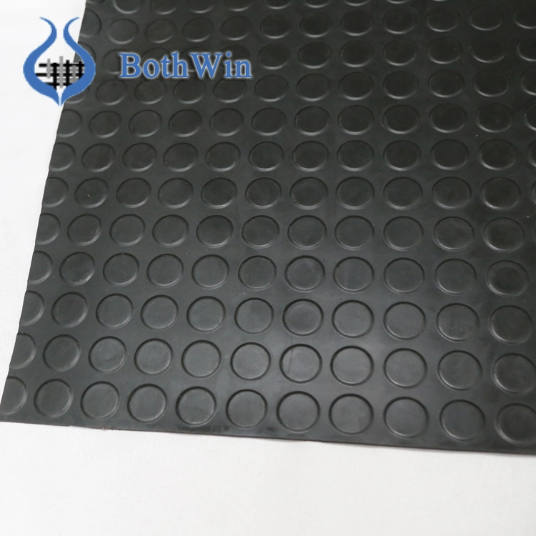 No Smell Anti Slip Round DOT Rubber Floor Mat for Car