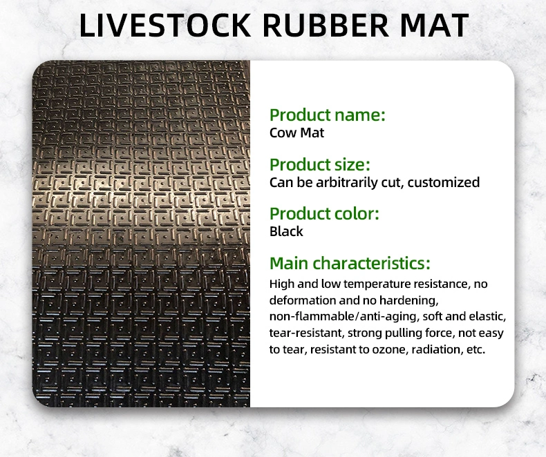 Heavy Duty Black Stall Livestock Cow Stable Agricultural Mattress Bubble Cow Trailer Rubber Mat