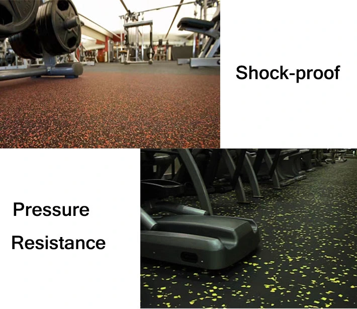 Colorful Damping Composite Interlocking Gym Rubber Flooring Mats