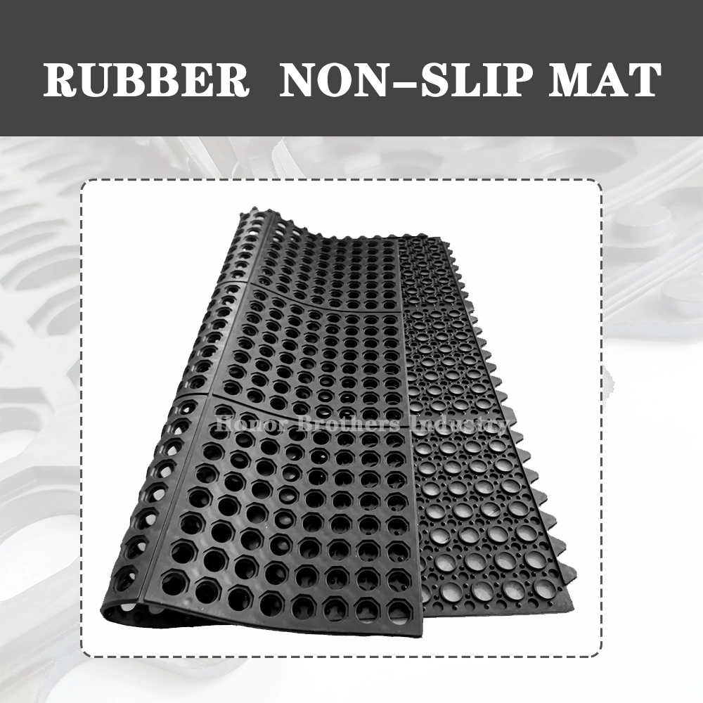 Commercial Anti-Fatigue Drainage Rubber Matting 36&quot;X36&quot;Heavy Duty Non-Slip Floor Mats for Home or Business Indoor/Outdoor Use Workstation Mat, Black