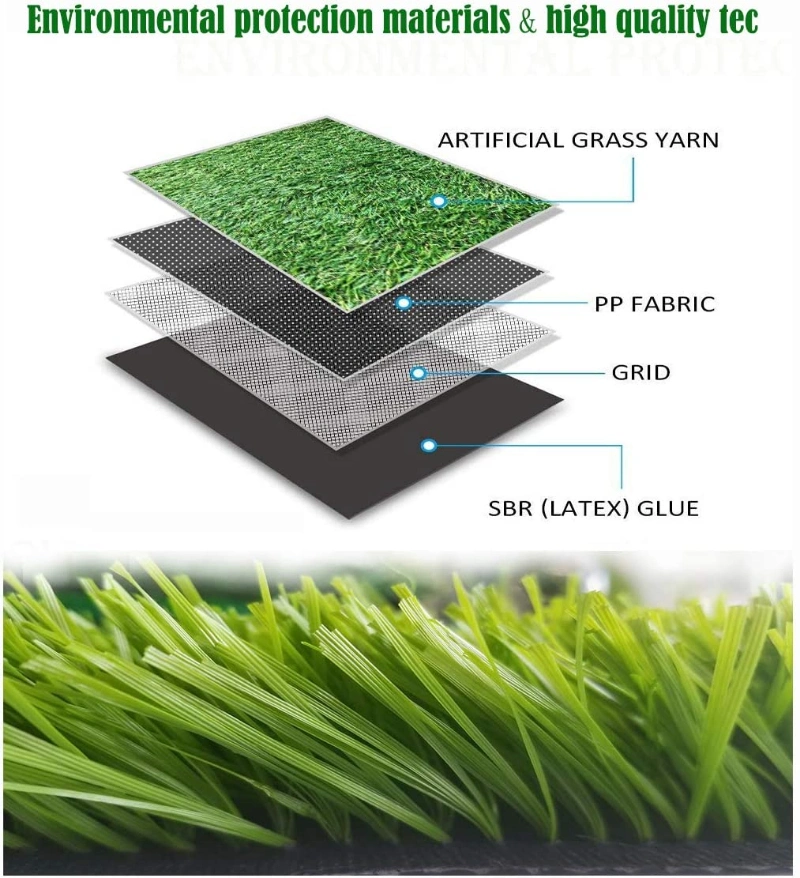 Synthetic Grass Artificial Turf Lawn Gym Carpet Grass Sports Floor Mats for Footabll Soccer Futsal Indoor Fitness