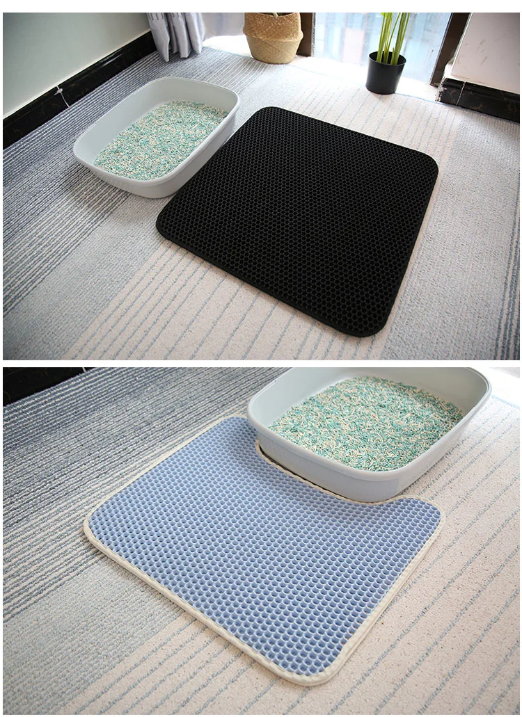 Black Detachable Hot Selling Litter Washable Premium Pet EVA Cat Sand Mat