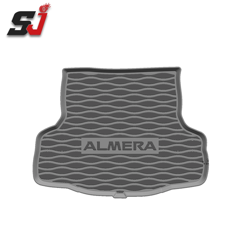Sj Factory Hot Selling Interior Accessories TPV Material Deep Dish Matting 3D 5D Rubber Car Floor Foot Mat Trunk Mat for Almera