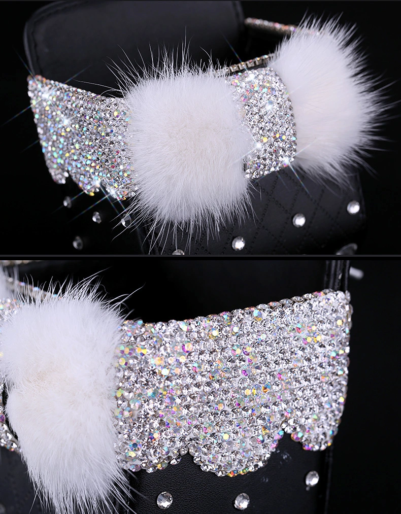 Hot Models Feather Car Air Vent Trash Box Car Phone Holder Rhinestone Small Bag Pendant Storage Bag