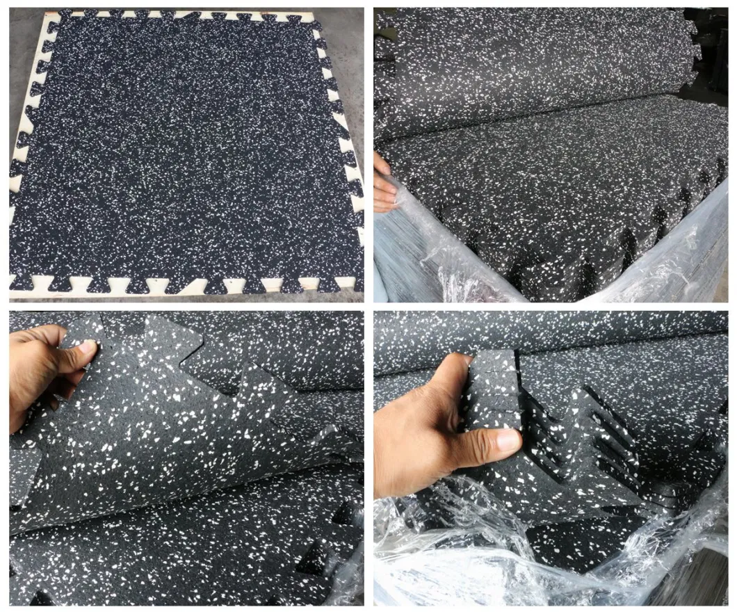 EPDM Stars Interlocking Rubber Carpet Flooring Mat for Sport Area