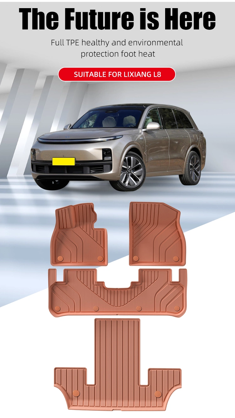 All Weather Car Floor Mat for Lixiang L8 Orange Injection Molding
