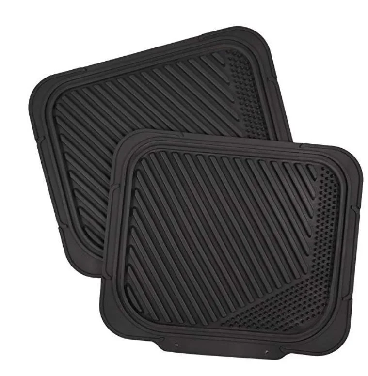 Black &amp; Beige 2 Tone Rubber Car Floor Mats for Auto