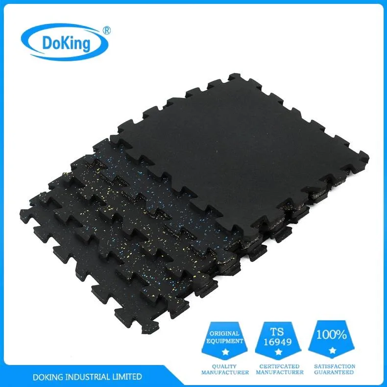 Reputed Elastic Qualified Interlocked Rubber Flooring Mat Tiles