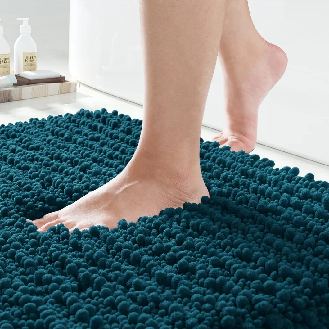 Chenille Shaggy Microfiber Extra Soft Thick Absorbent Water Non-Slip Bathroom Rug Mat