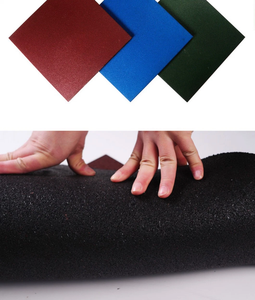 Playground SBR Flooring Tile Shockproof Exercise Mat Rubber Carpet