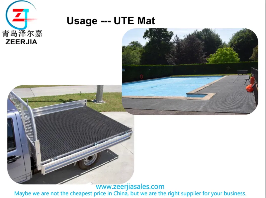 Durable Anti Slip and Oil Resistant Rubber Protection Mat for Car Truck Vans Ute Floor Matting Use